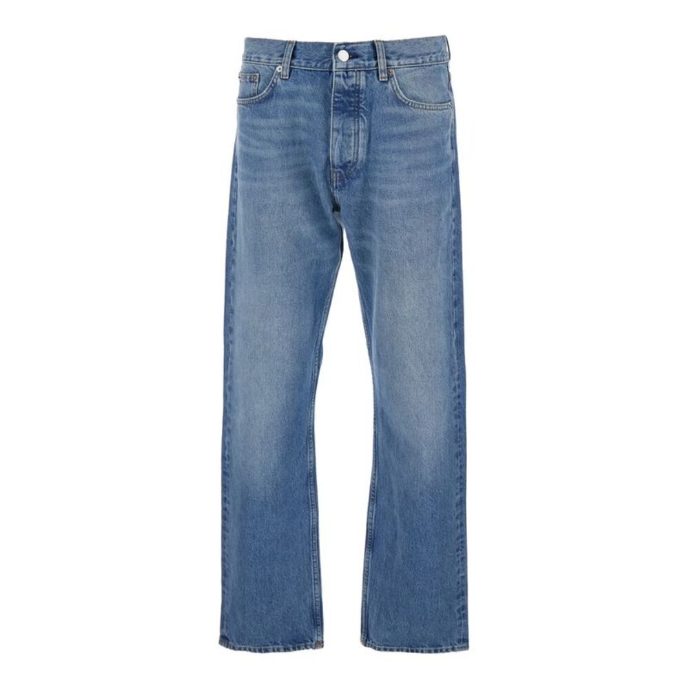 Sunflower Men Blue Jeans With Belt Loops And Logo Patch On The Rear In Denim Man